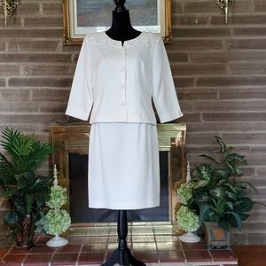 Ivory wedding suit